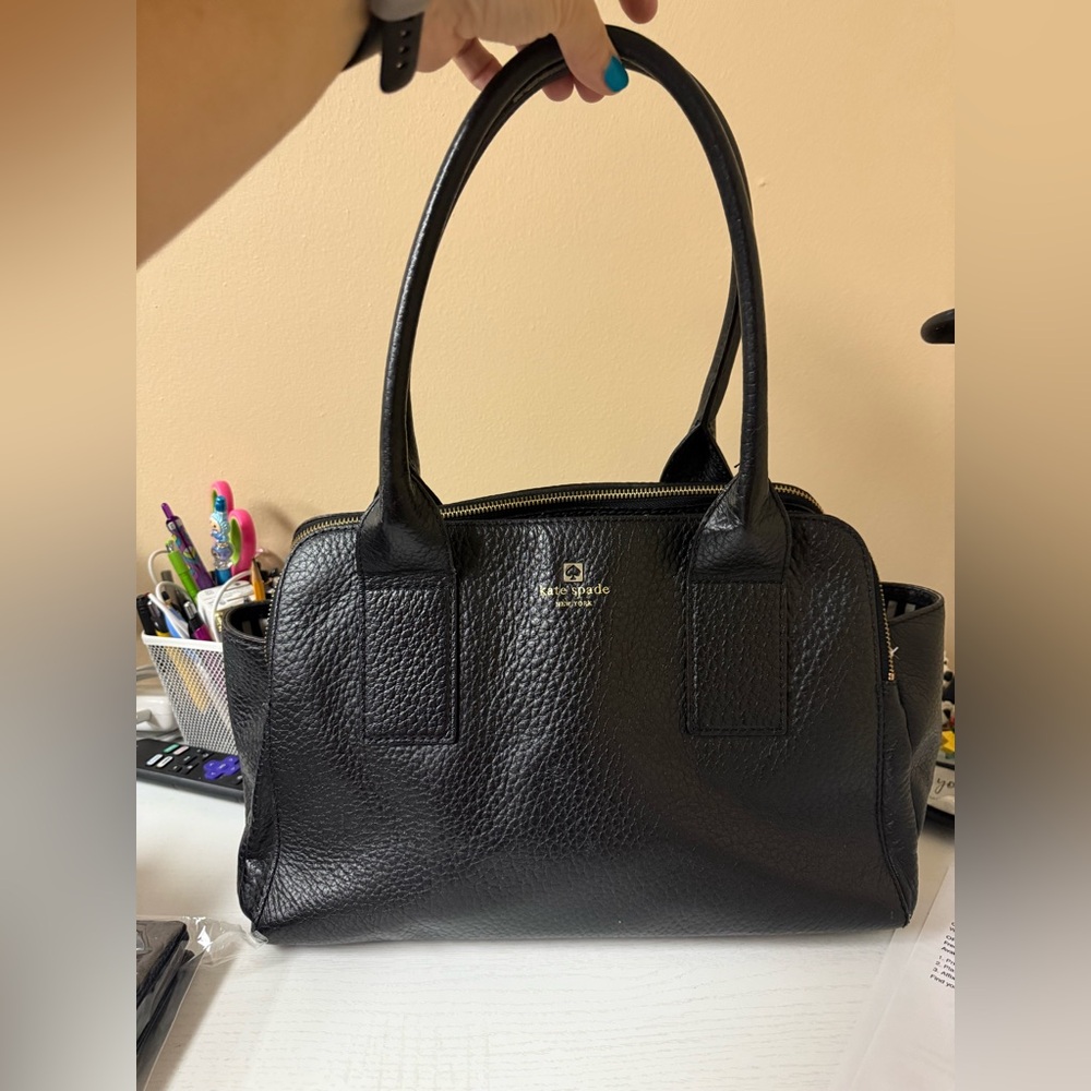 Kate Spade Black Pebbled Leather Tote